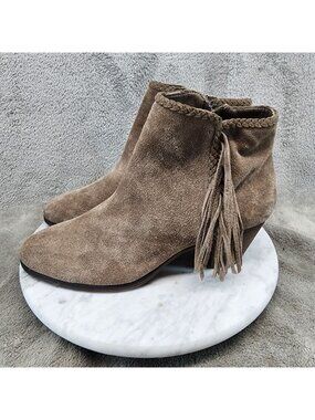 Franco Fortini Shoes Womens Size 9.5 Tan Leather Ankle Boots *Read*